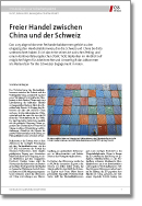Nr. 147: Freier Handel zwischen China und der Schweiz