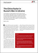 The China Factor in Russia’s War in Ukraine