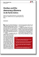 Donbas and the democracy dilemma in de facto states