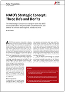 NATO’s Strategic Concept: Three Do’s and Don’ts