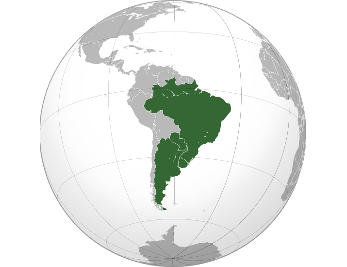 Enlarged view: Mercosur Map