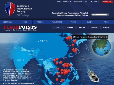 Enlarged view: Screenshot of website with map