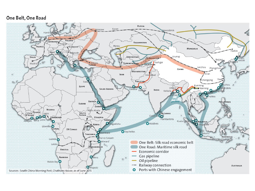 Enlarged view: One Belt, One Road, courtesy CSS
