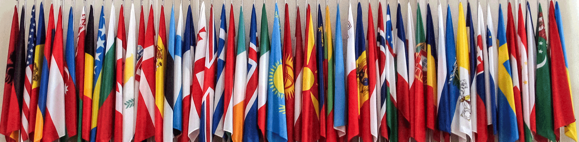 Flags of the 57 OSCE participating States