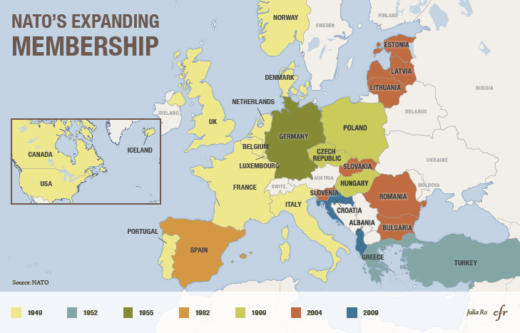 Map of NATO expansion