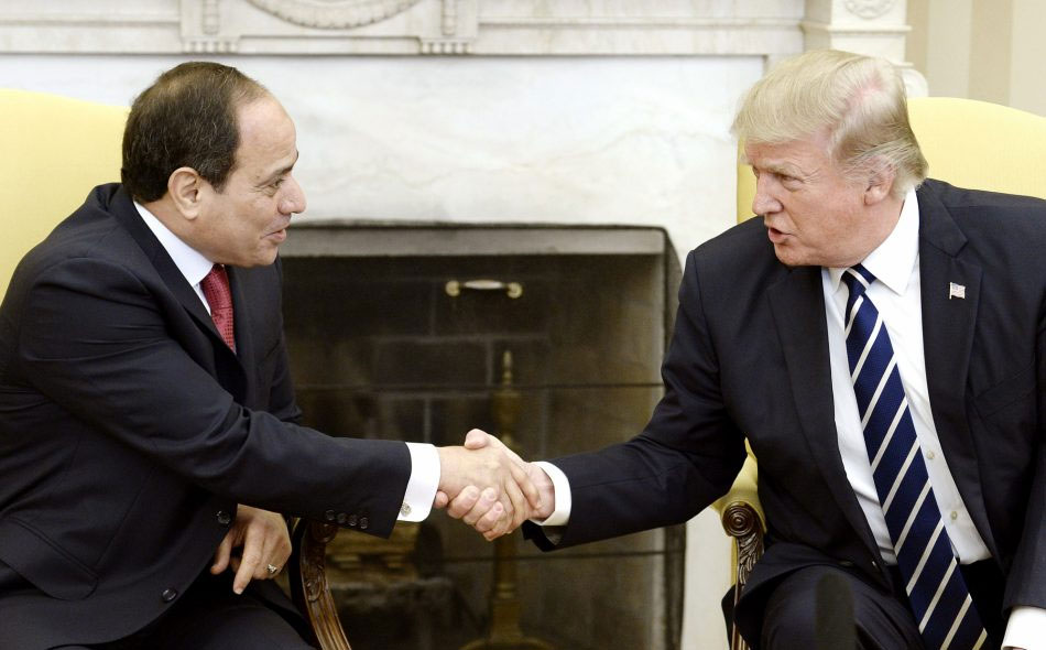 U.S. President Donald Trump met with Egyptian President Abdel Fattah el-Sisi at the White House