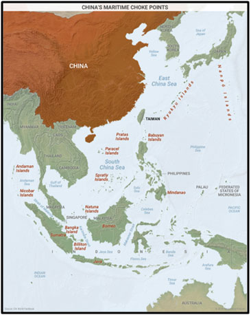 Map Two. Maritime Chokepoints in Southeast Asia