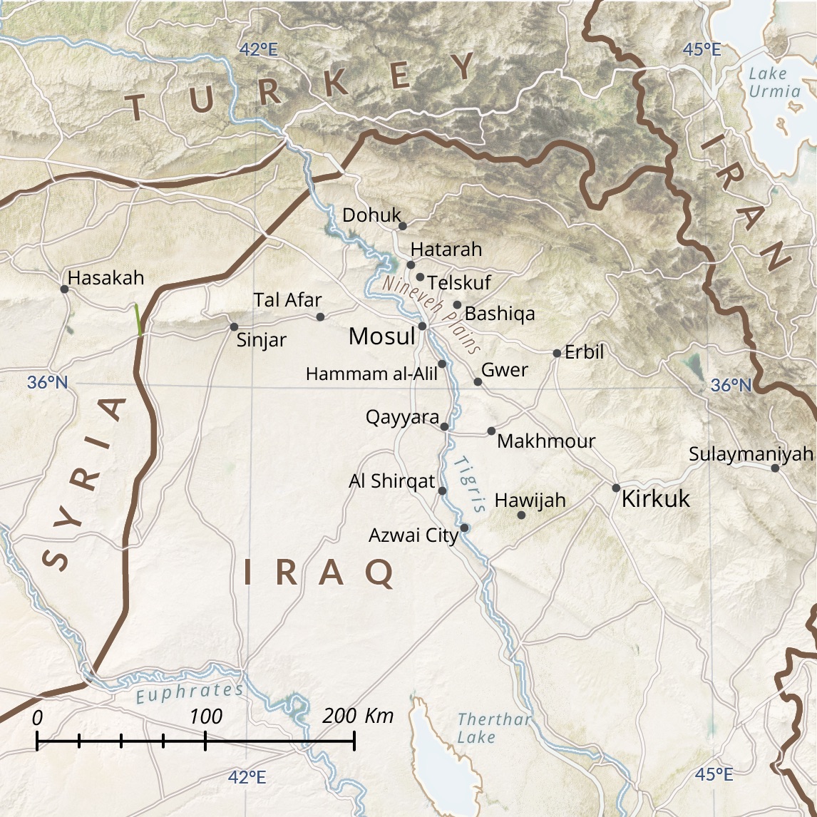 Enlarged view: Northern Iraq (Rowan Technology)