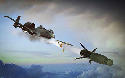 A-10 fires first-ever laser-guided rocket, 20 March 2013.