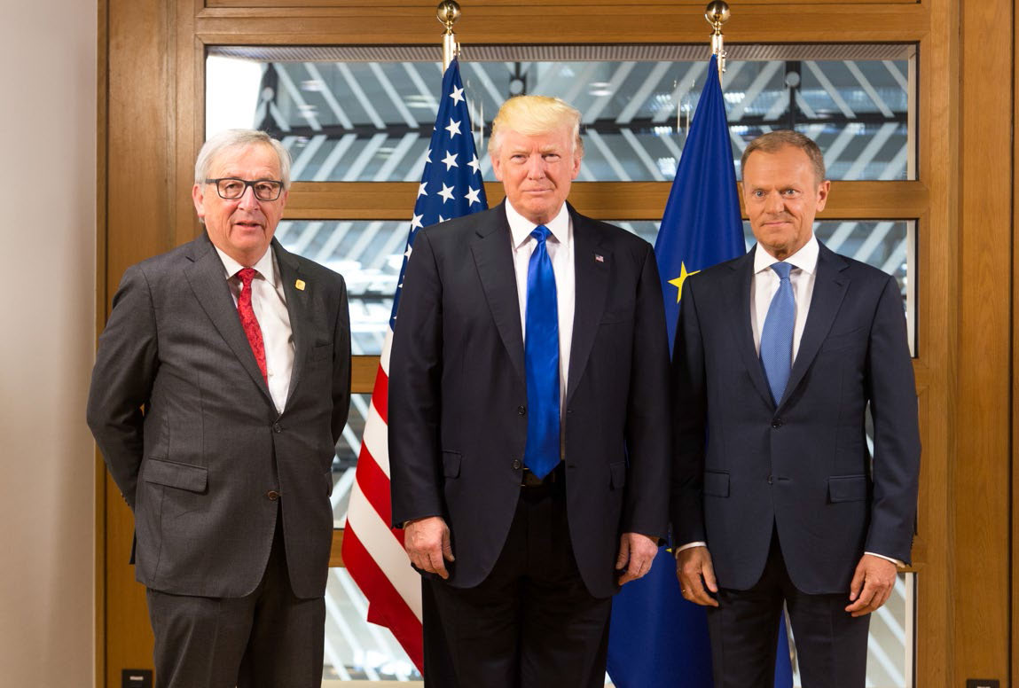 Jean-Claude Juncker, Donald Trump and Donald Tusk