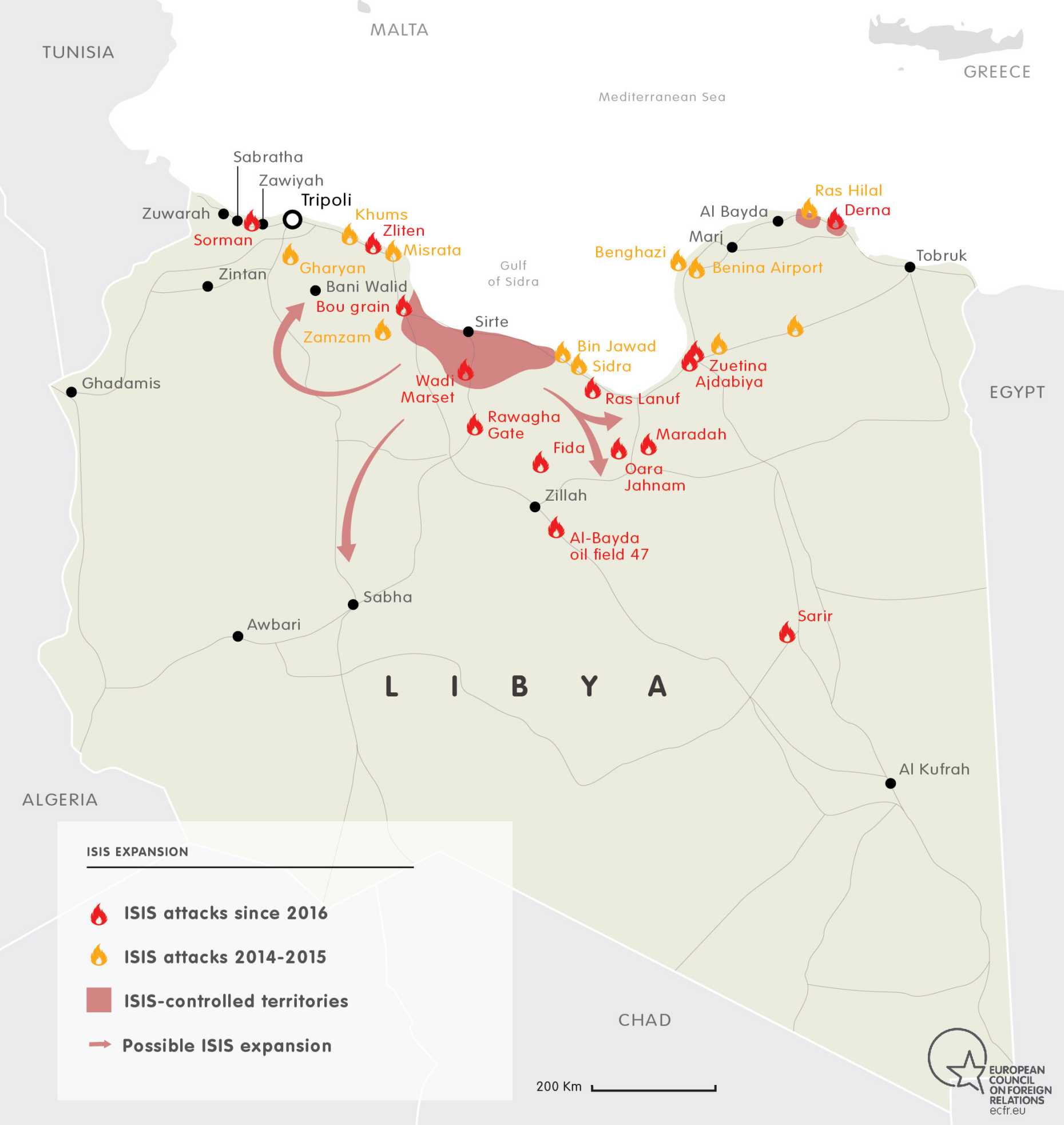 ISIS expansion in Libya (2014-2016)