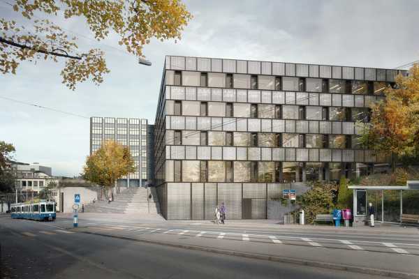 Mit dem GLC schafft die ETH Zürich im Hochschulgebiet ein modernes Entwicklungs-​ und Laborgebäude für die Forschung an der Schnittstelle zwischen Gesundheitswissenschaften und Technologie. (Visualisierung: Boltshauser Architekten)