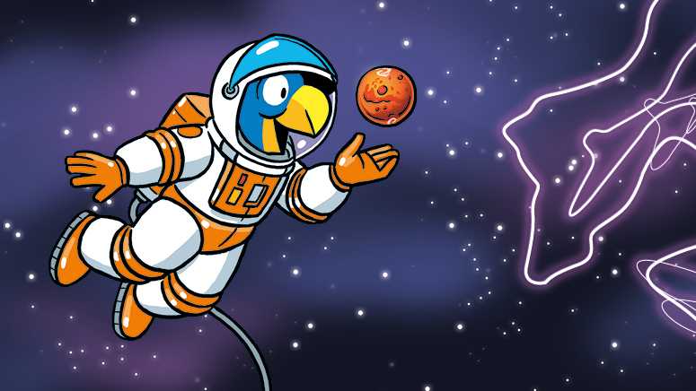 Illustration Globis Astronautenschule