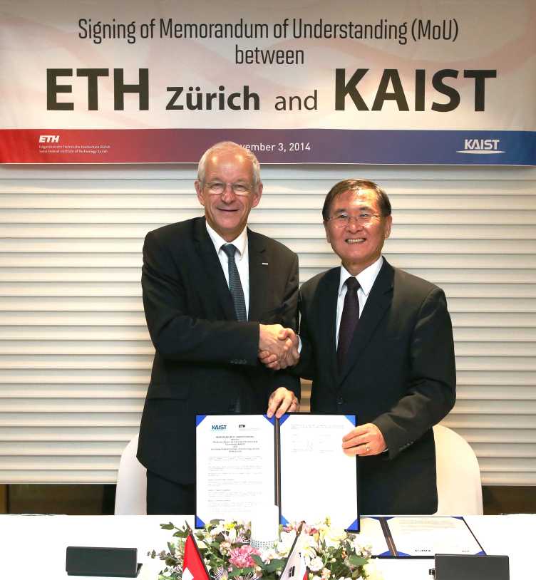 Presidents Ralph Eichler, ETH Zurich and Sung-Mo Kang, of the Korea Advanced Institute of Science and Technology