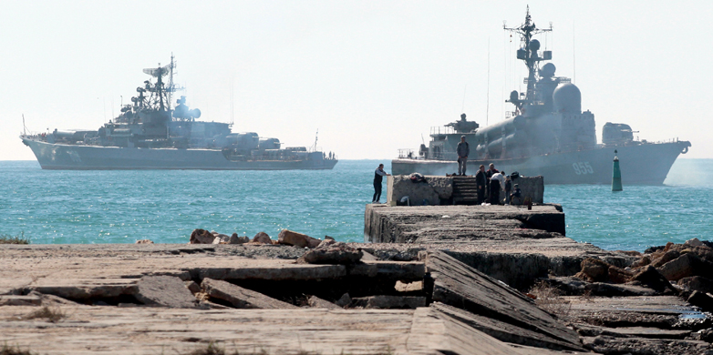 Vergrösserte Ansicht: Russische Kriegssschiffe