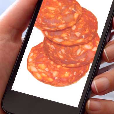 Bild von Chorizo-Schreiben auf Smartphone-Screen