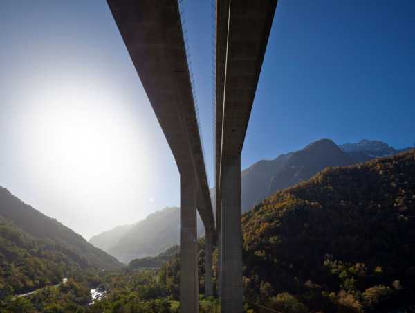 Biaschina-Viadukt, Gotthard-Autobahn. (Bild: Keystone / Gaetan Bally)