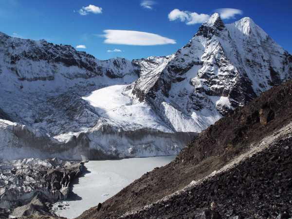 Der Imja-Gletscher im Everest-Gebiet. (Bild: Peter Rüegg)