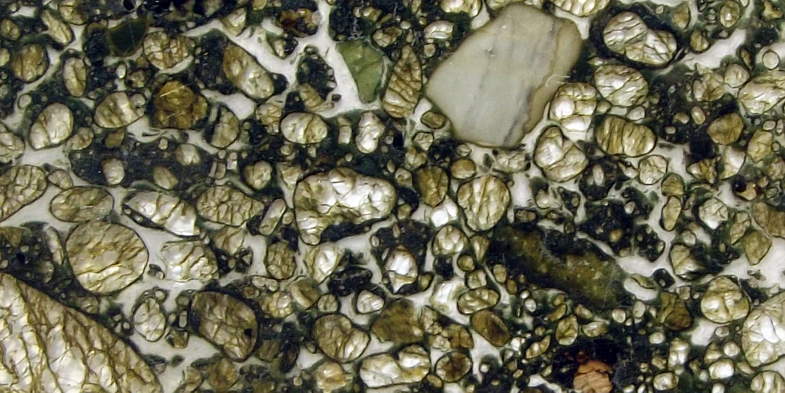 Mikroskopische Aufnahme eines Kimberlit