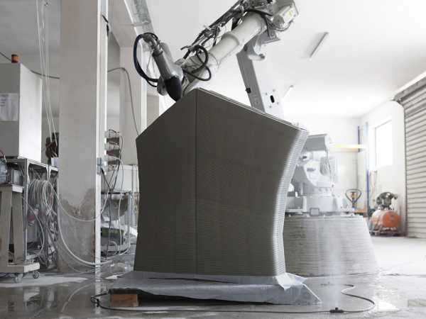 3D-Drucker druckt Beton