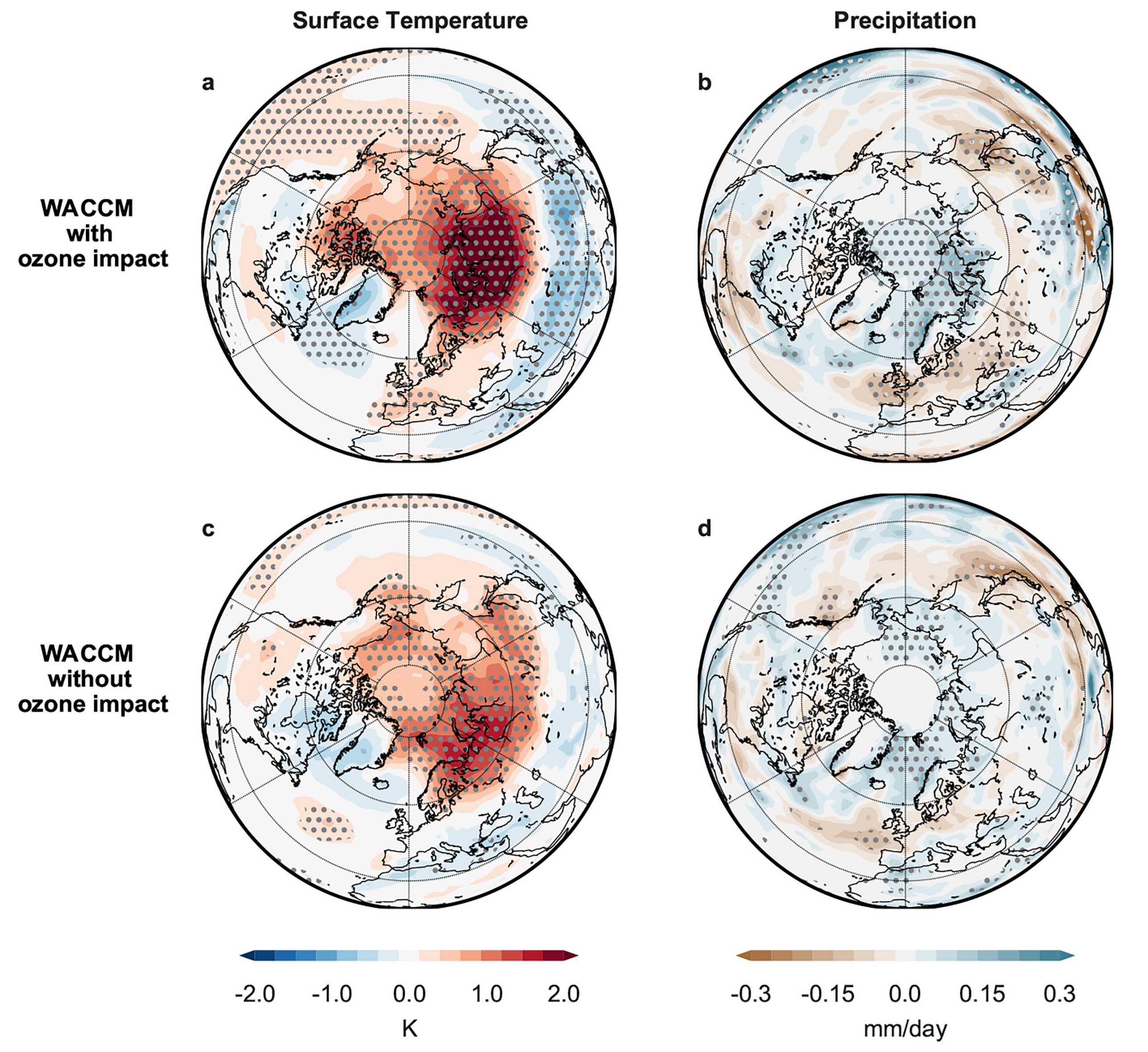 Grafik der Erdkugel mit Veränderung Ozonschicht