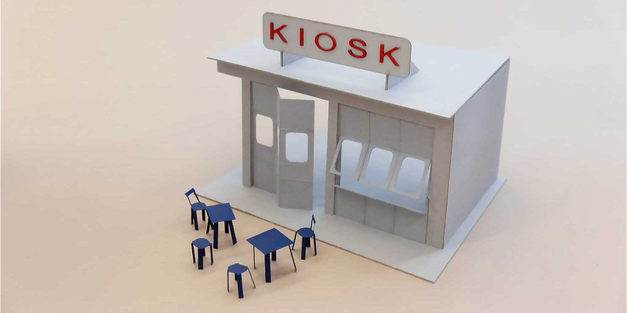 Modell eines Kiosks