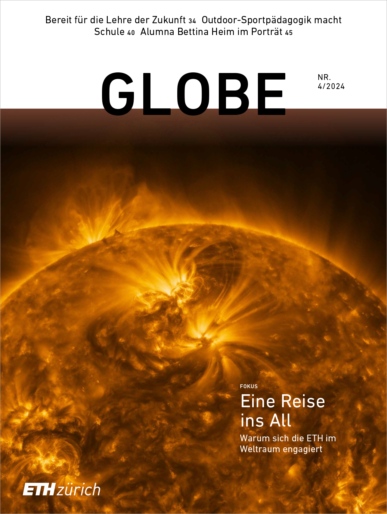 Globe Ausgabe 2024/04 unter dem Titel "Die ETH im Weltall" Download