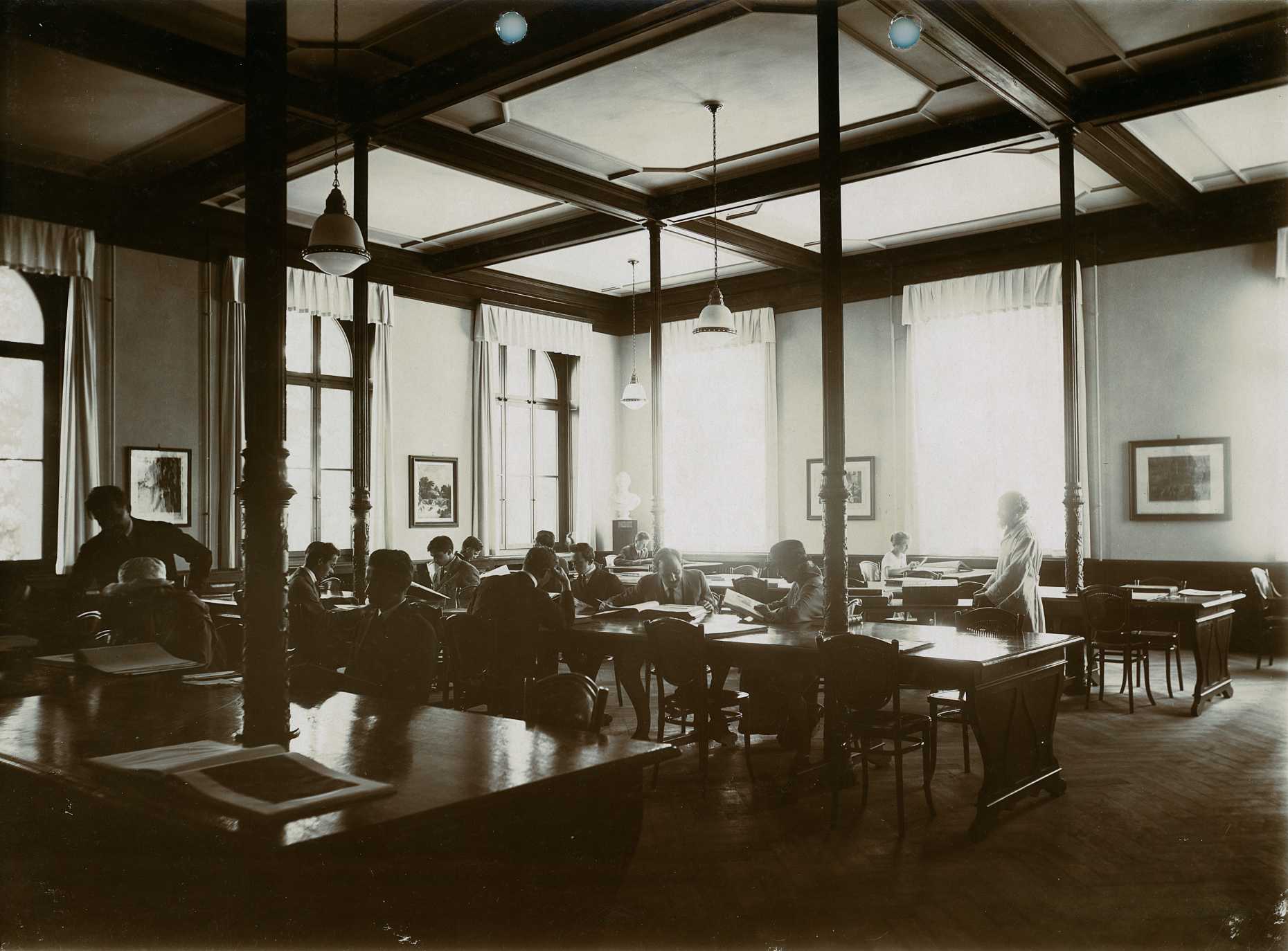 Vergrösserte Ansicht: Studiensaal Graphische Sammlung 1924