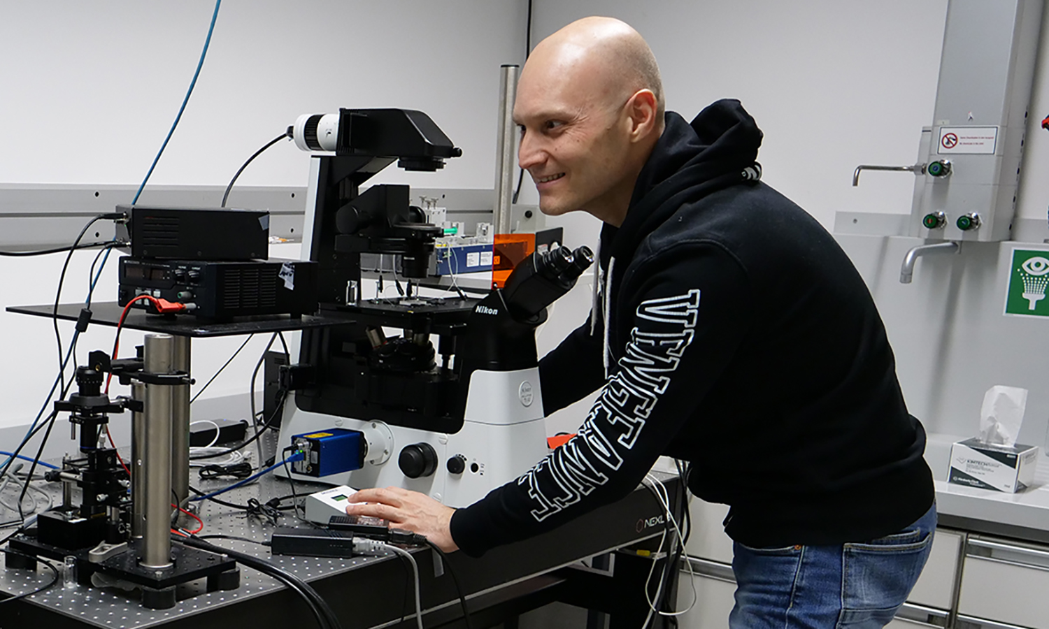 Dr. Stavros Stavrakis in his lab