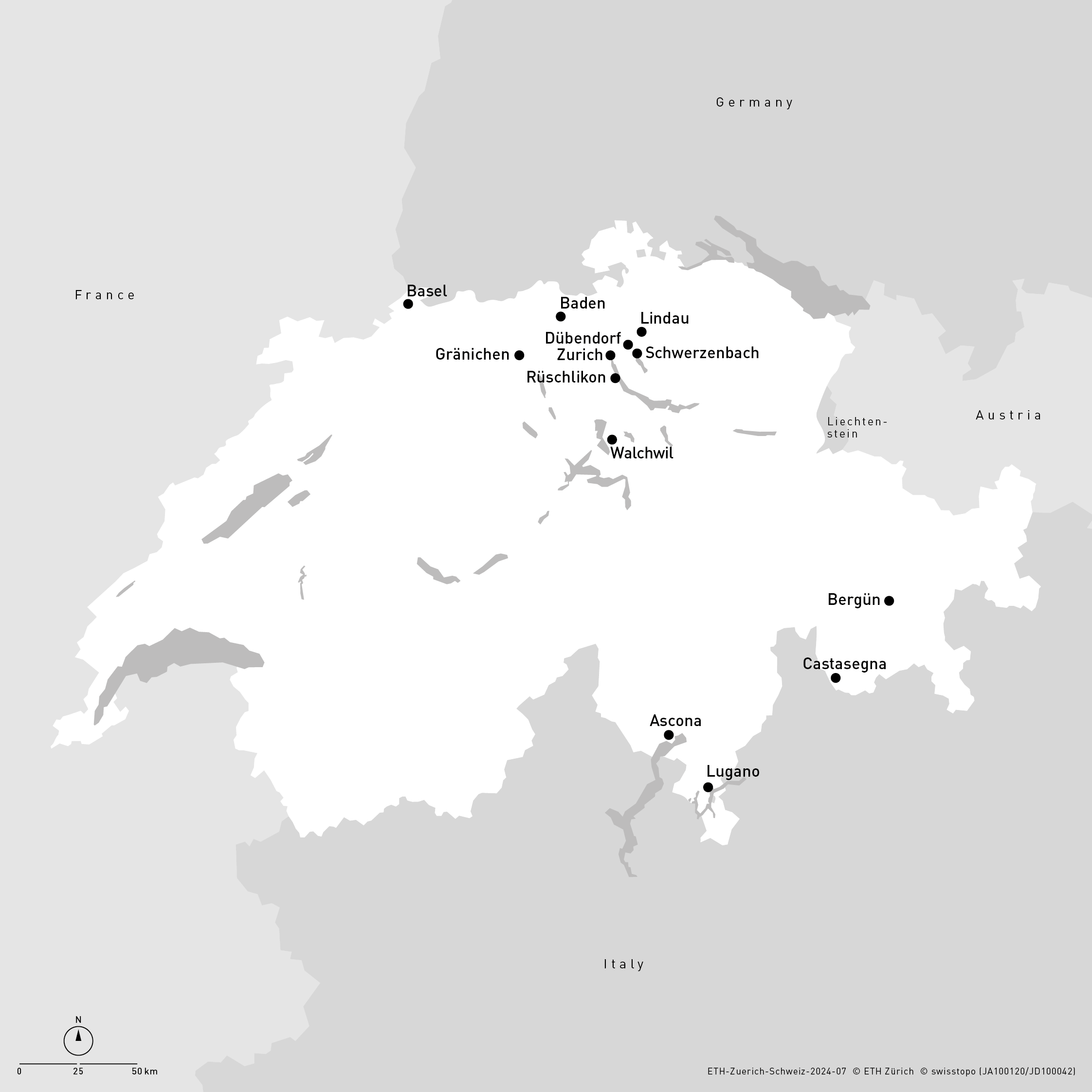 Enlarged view: Area plan Switzerland