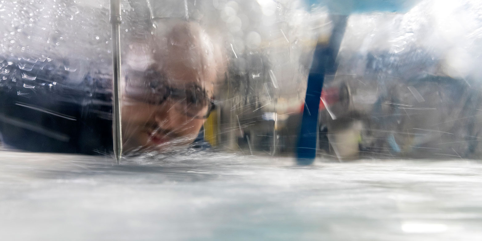 Enlarged view: Precision with a sense of beauty: hydraulic engineering models at the Experimental Institute for Hydraulic Engineering, Hydrology and Glaciology (VAW). (Picture credit: Alessandro Della Bella)