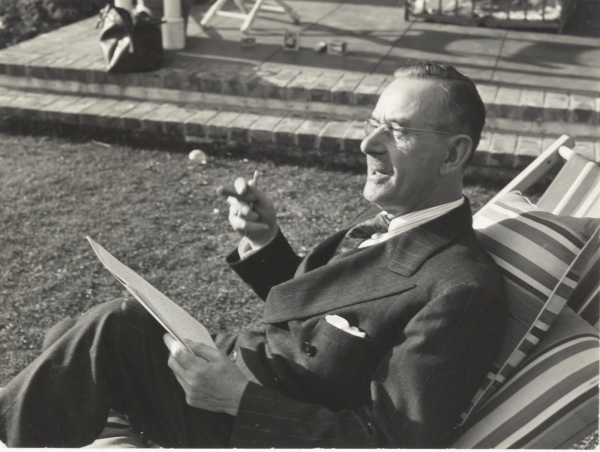 Thomas Mann on a deckchair