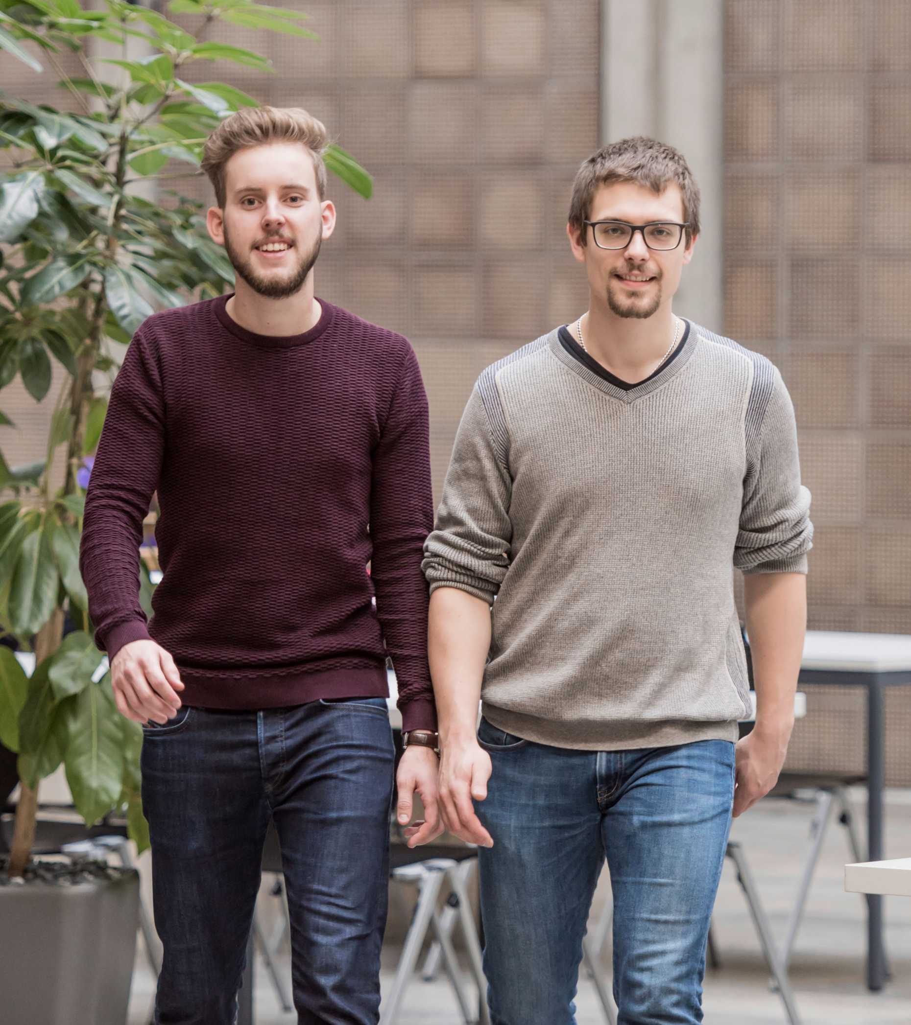 Pioneer Fellows Manuel Heckhorn Ghilardi (left) and Marcel Gort (right), both from ETH department of Mechanical and Process Engineering formed a team to turn basic research into a successful company.
