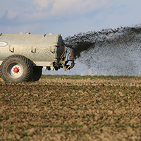 tractor spraying manure
