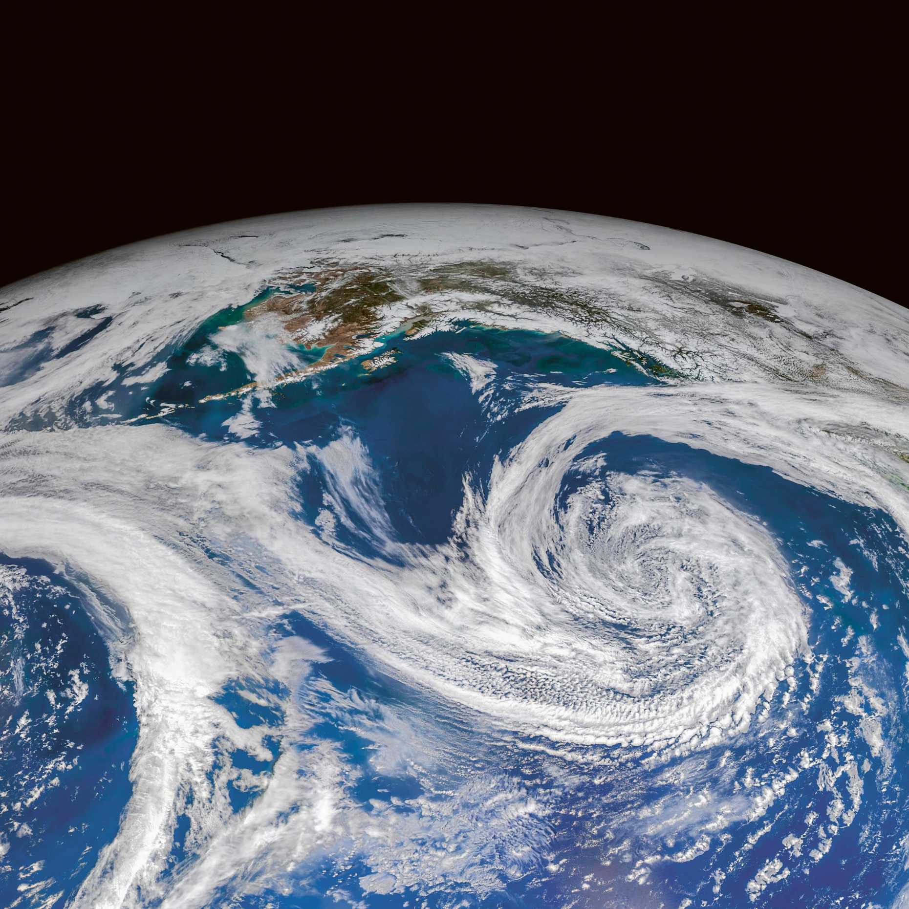 Weather view from space