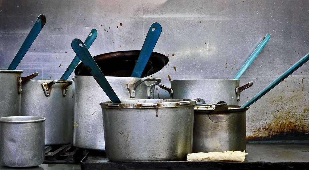Enlarged view: pots and pans