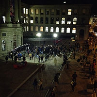 Demonstration in front of the ETH main building (photo: ETH Zurich)