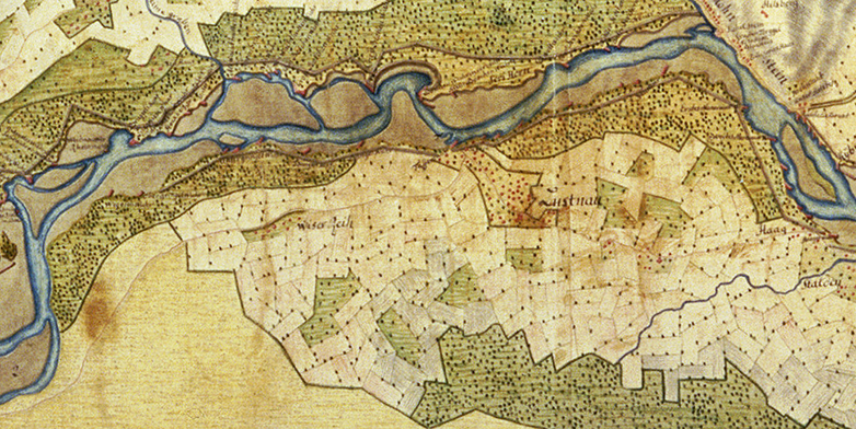 Enlarged view: Historische Karte des Rheins