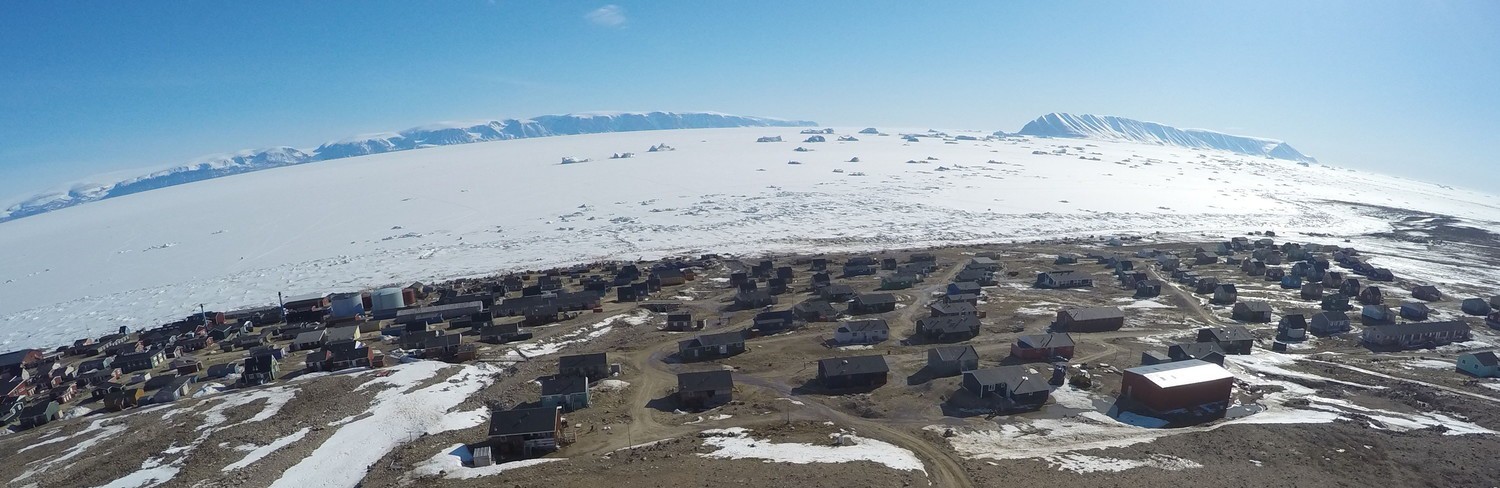 Enlarged view: Qaanaaq, northwest Greenland, is one of the northernmost inhabited villages in the world.