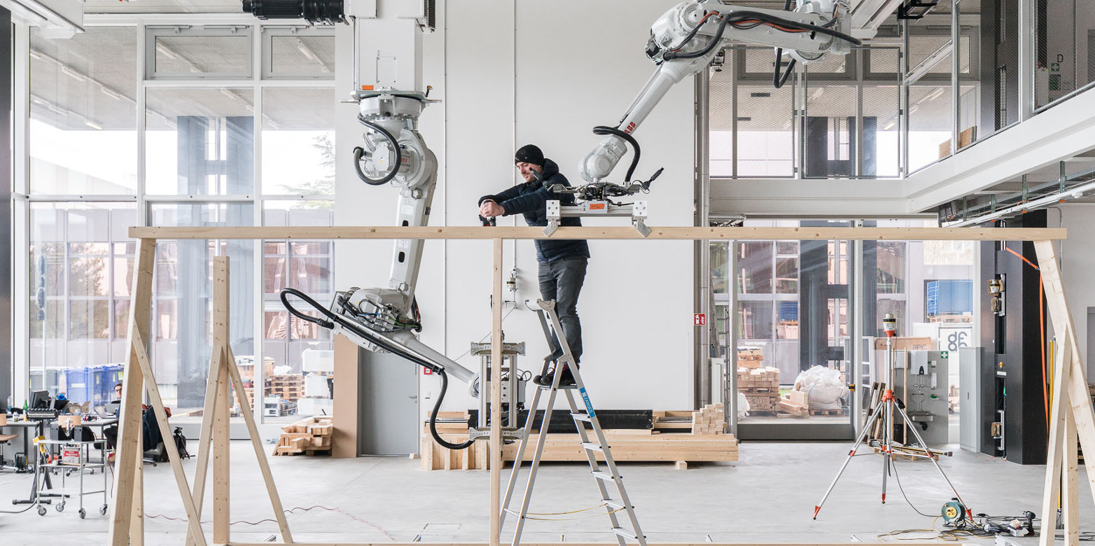 Robotic collaboration in timber construction Zurich