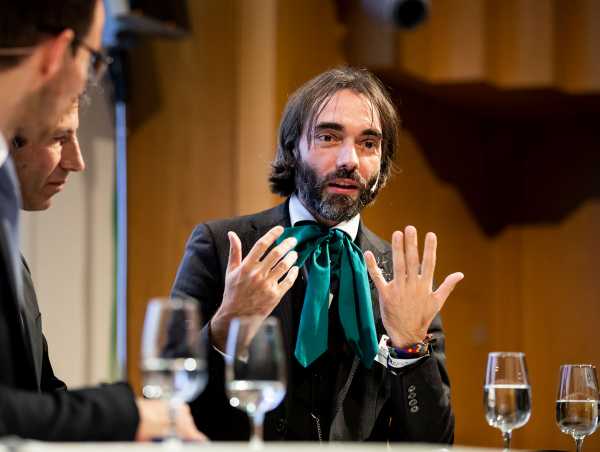 Cédric Villani was Alessio Figalli's PhD supervisor in Lyon. In Zurich he argued, among other things, why mathematics matters in artificial intelligence research. (Photo: PPR / Christian Merz)