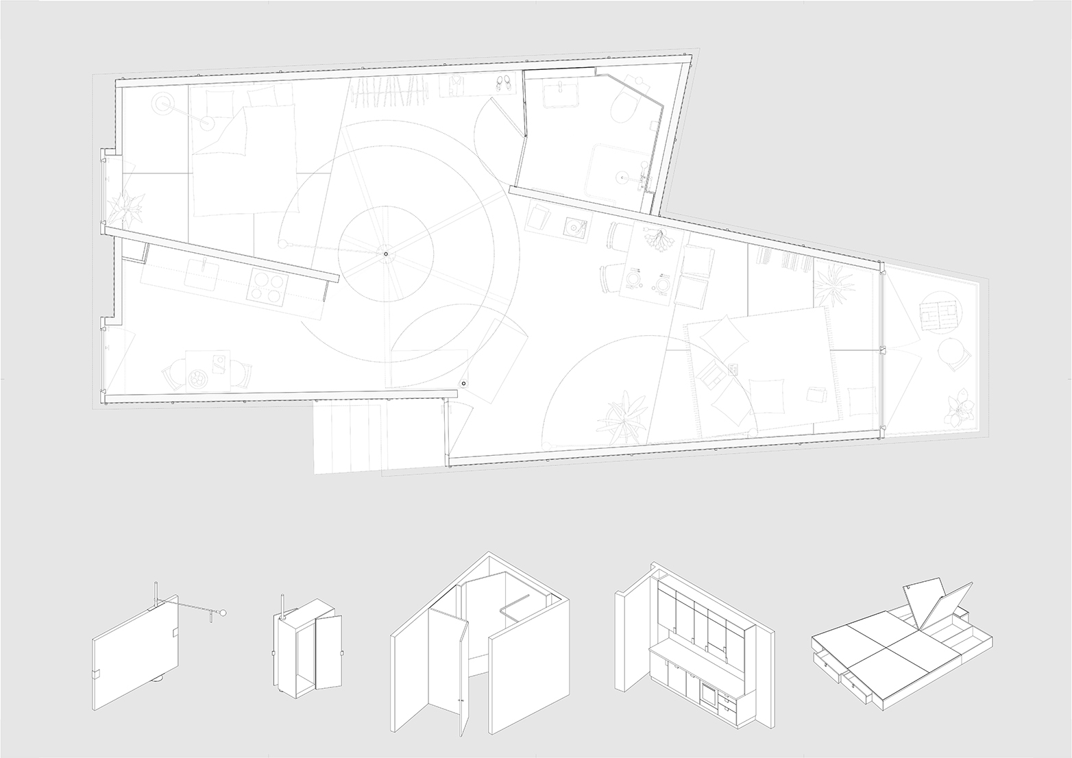 Enlarged view: The floor plan.