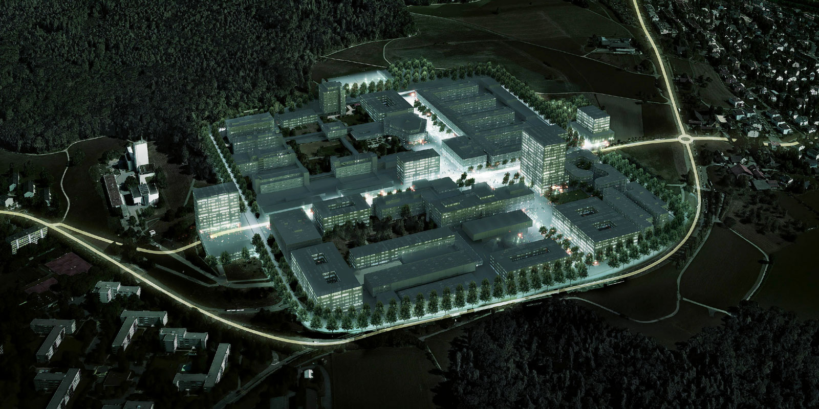 Enlarged view: The Hönggerberg campus is central to ETH Zurich's future plans: The vision is to make it an attractive campus with the feel of a city district. (Visualisation: EM2N)