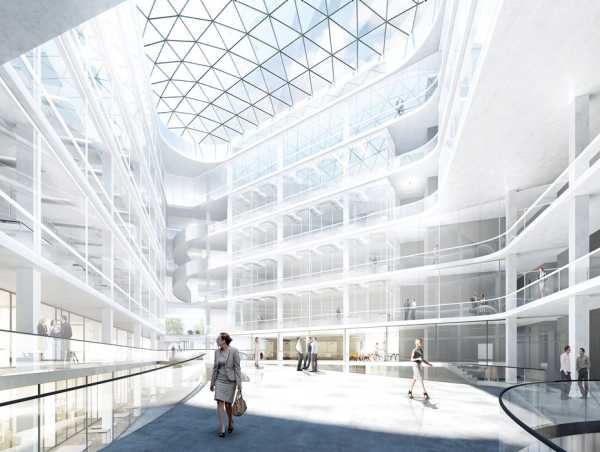 The open and light-flooded new building in Basel will be the home of the Department of Biosystems Science and Engineering (D-BSSE). (Visualisation: Nickl & Partner Architekten)