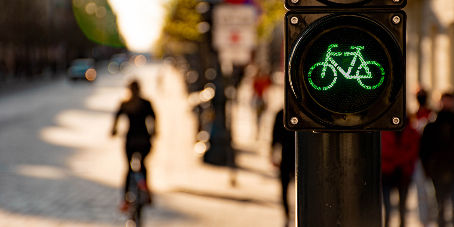 Green light for bicyles and a climate-friendly society