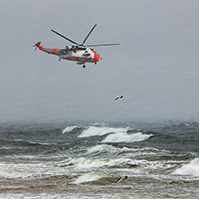 Symbolic image of a rescue mission at sea