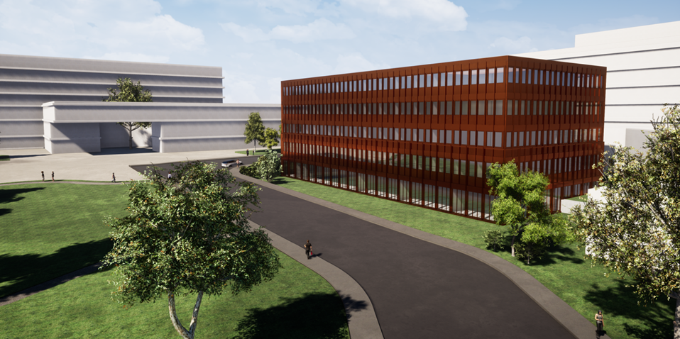 Visualisation of the Partnerhaus II building on the new healthcare campus of Kantonsspital Baden (Visualisations: Kantonsspital Baden)
