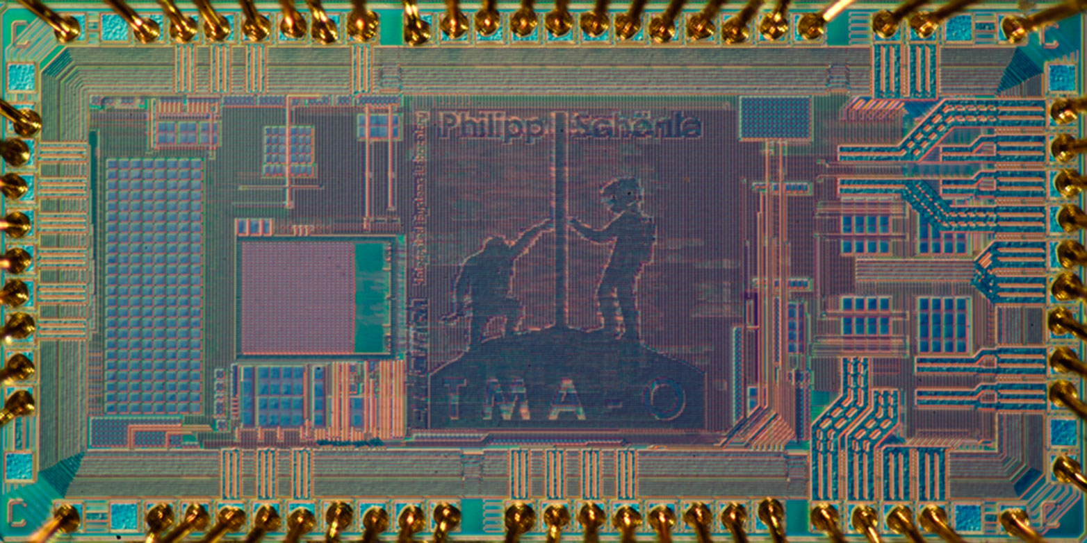 Enlarged view: The integrated circuit (chip) measures only 2.2 millimetres by 1.1 millimetres and allows, among other things, insights into pain and inflammation. (Photo: Integrated Systems Laboratory)