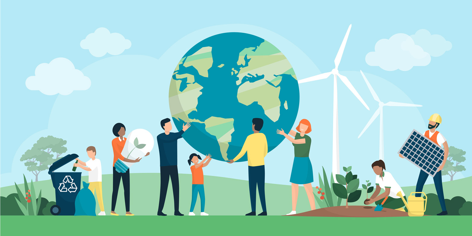 Local action, global goal: Countries collaborate to protect the climate. (Visualisation: elenabs/iStock)