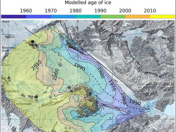 Topographical map of the Gauli Glacier